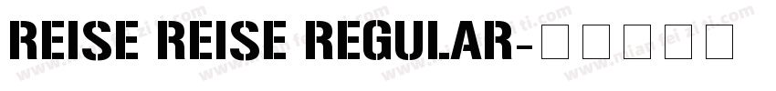 Reise Reise Regular字体转换